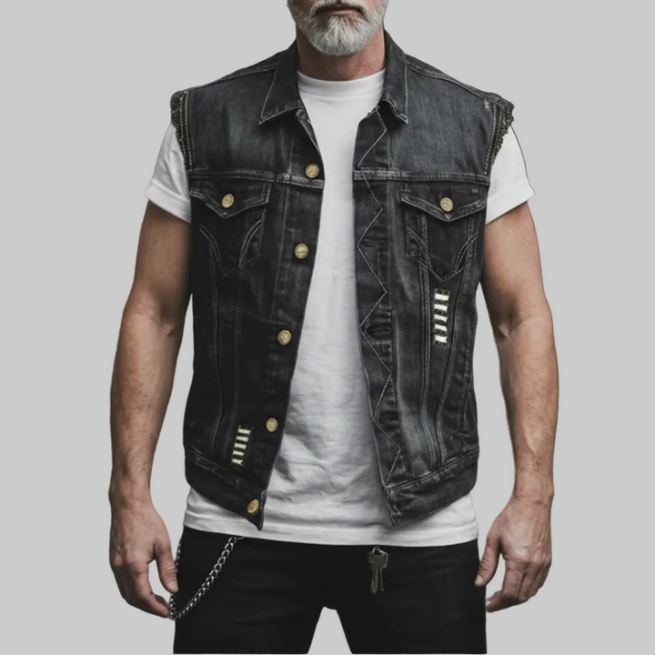Retro Denim Vest for Men