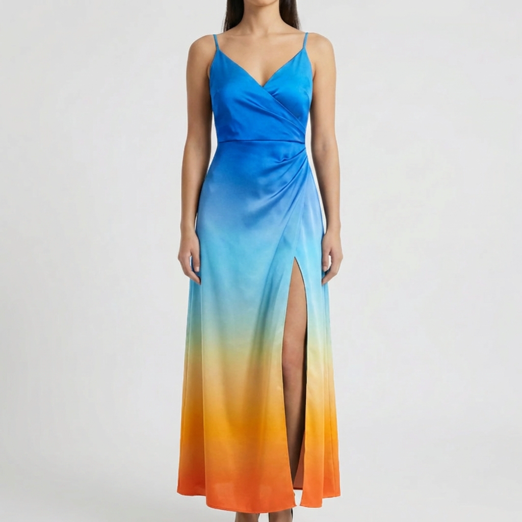 Sleeveless Maxi Dress With Side Slit