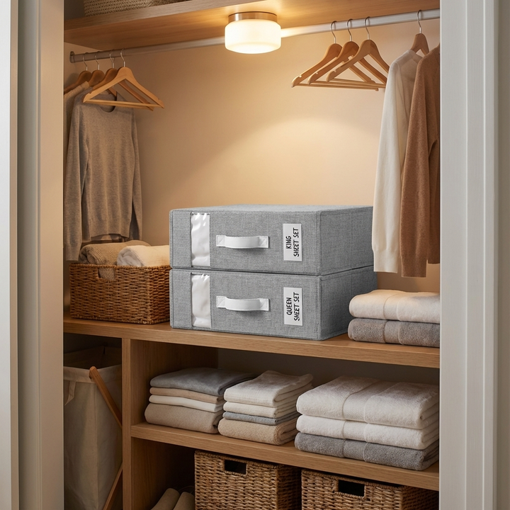 Foldable Bed Sheet Organizer Box