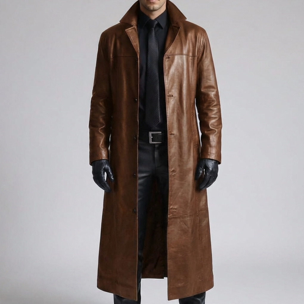 Leather Winter Coat for Men