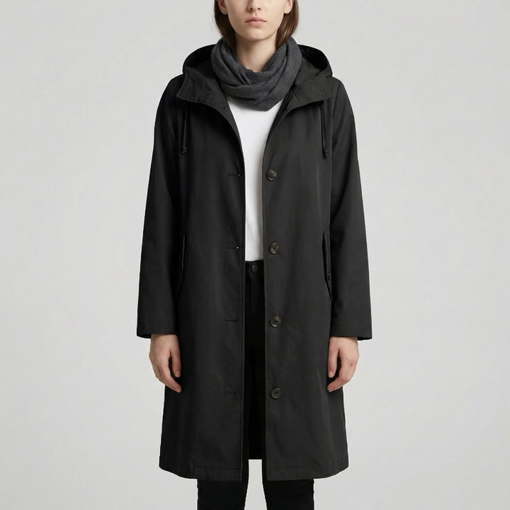 Oversized Hooded Women's Raincoat