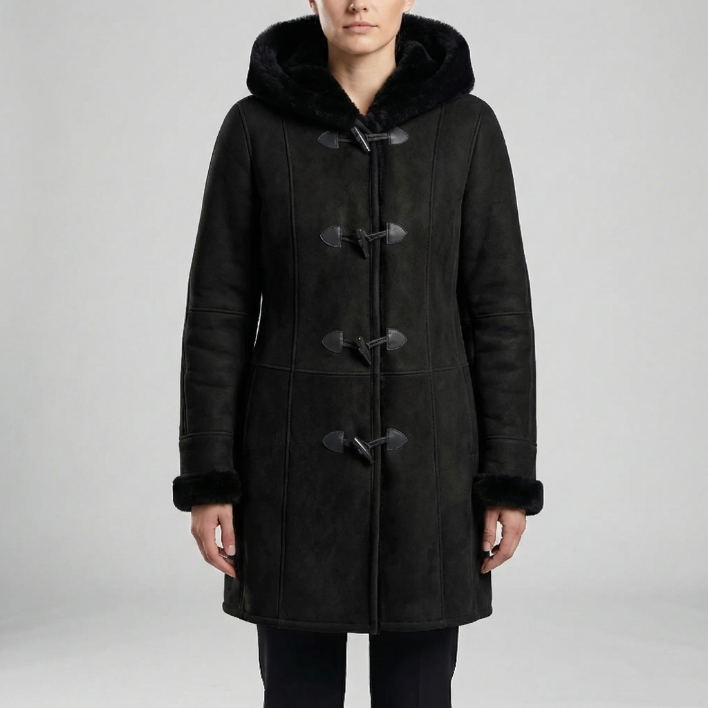 Colvara - Hooded Toggle-Closure Mid-Length Coat