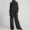 Turtleneck Sweater And Wide-Leg Pants Set