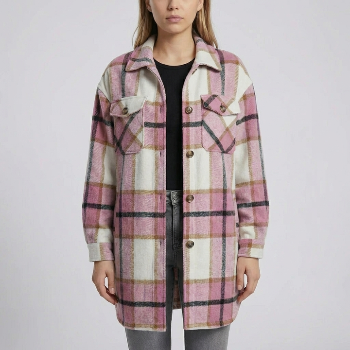 Oversized Plaid Button-Down Shacket
