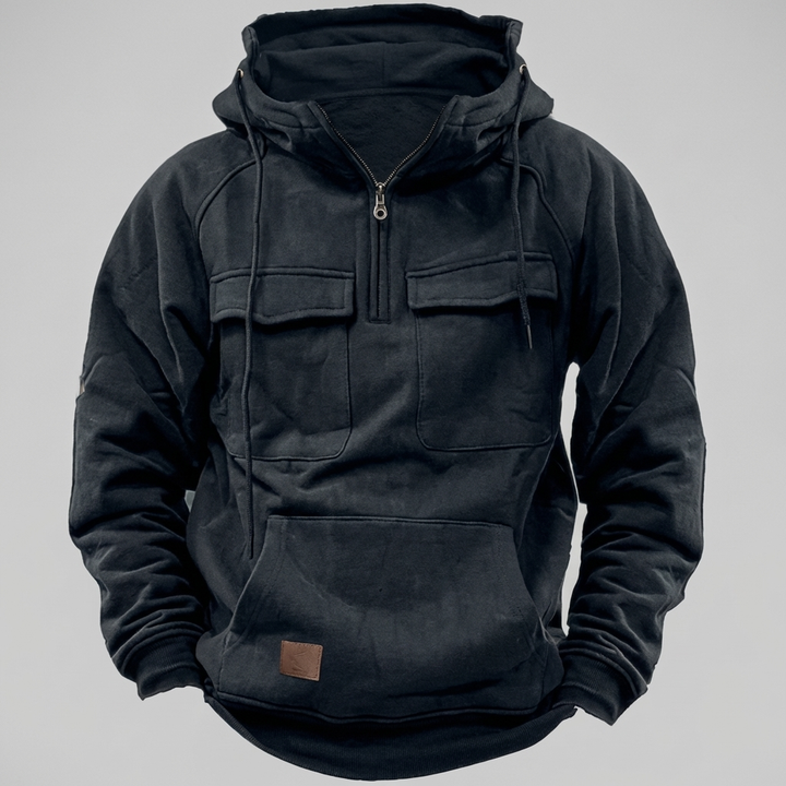 Retro Motorcycle Hoodie Jacket for Men