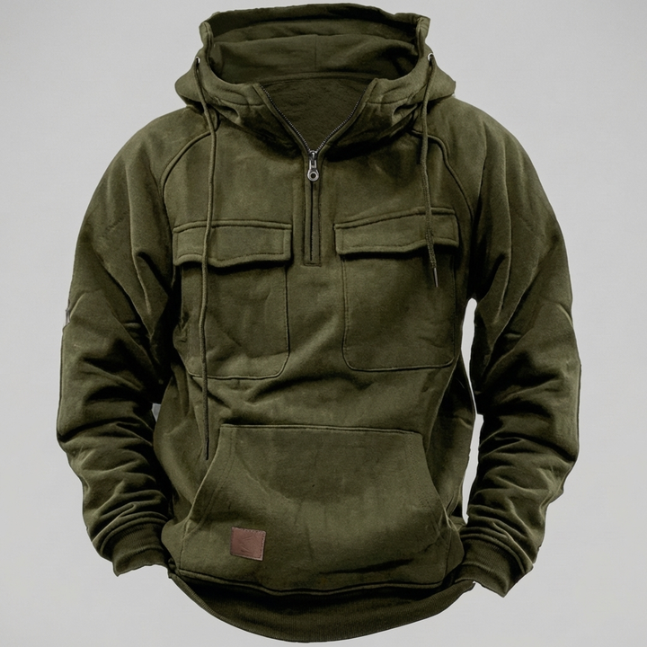 Retro Motorcycle Hoodie Jacket for Men