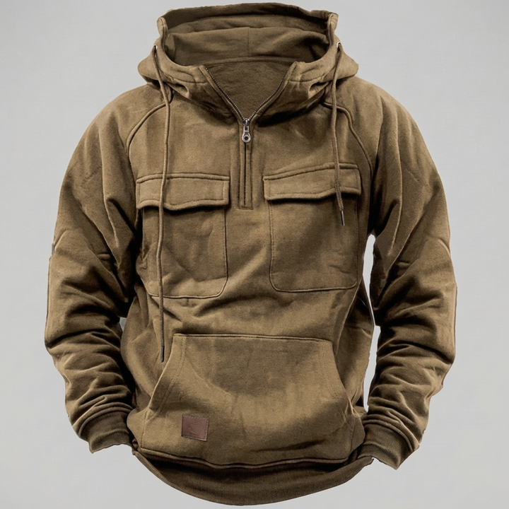 Retro Motorcycle Hoodie Jacket for Men