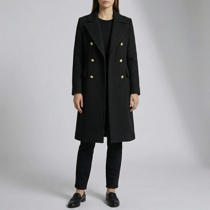 Double-Breasted Midi-Length Coat
