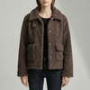 Cropped Teddy Fleece Jacket With Lapel
