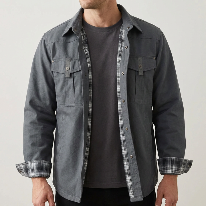 Vintage Flannel Plaid Jacket for Men