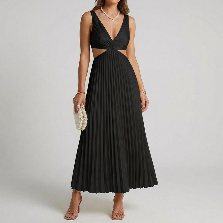 Sleeveless Dress with Open Back Graceful Sophistication for Women