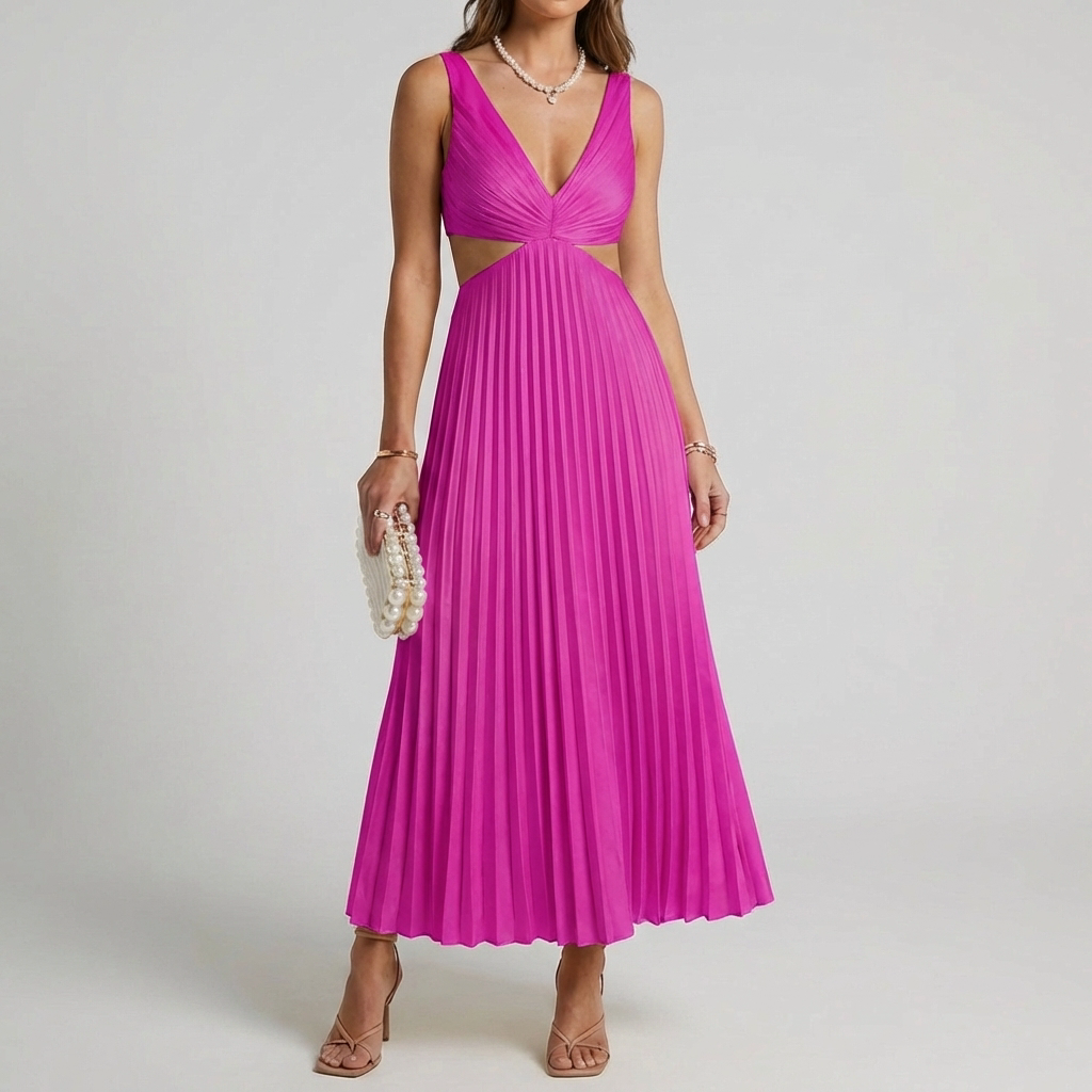 Sleeveless Dress with Open Back Graceful Sophistication for Women