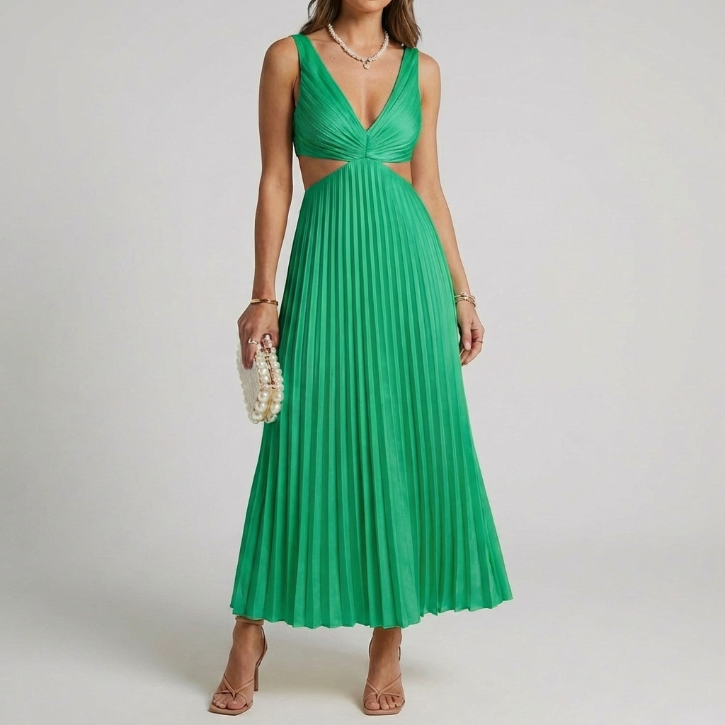 Sleeveless Dress with Open Back Graceful Sophistication for Women