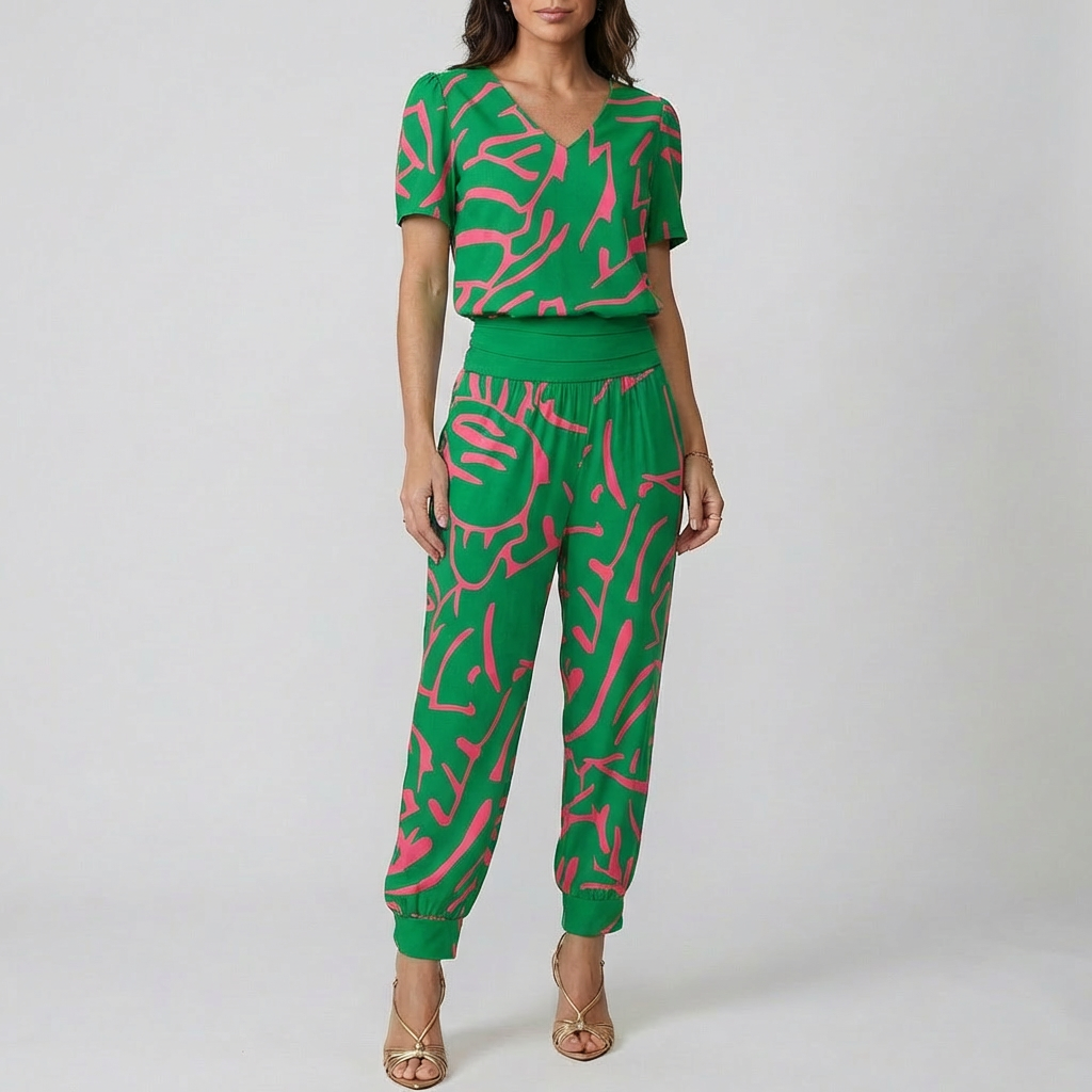 Stylish Printed Chic Jumpsuit for Women