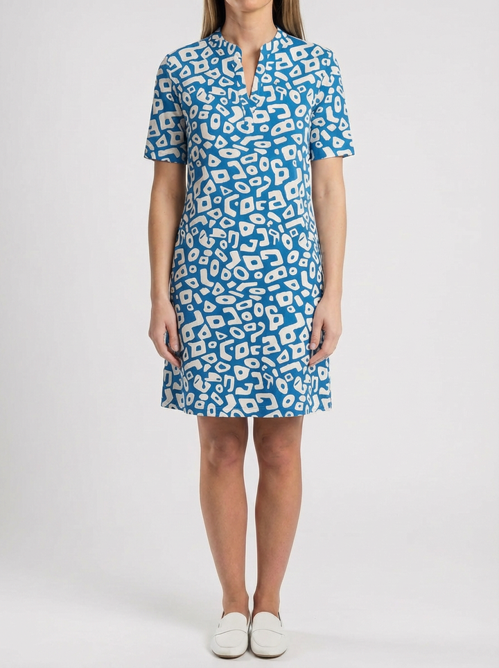 Abstract Print A-Line Mini Dress