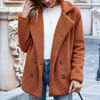 Double-Breasted Buttons - Mid-Length Coat for Women