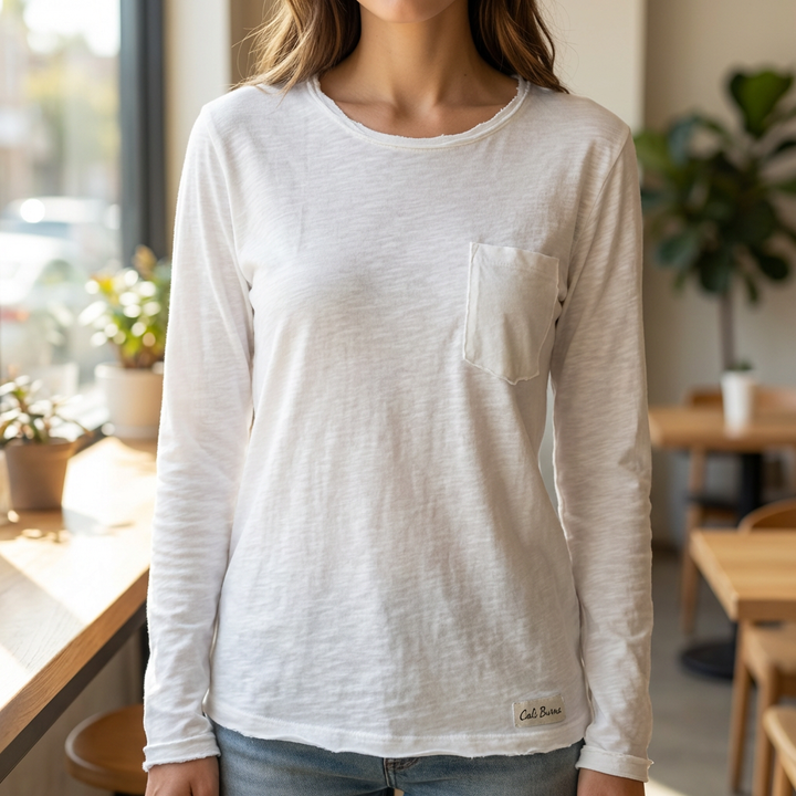 Vintage Cotton Long Sleeve Top for Women