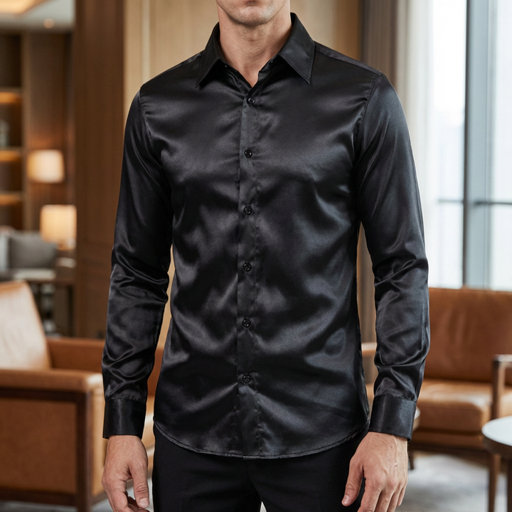 Shiny Business-Style Long Sleeves for Men