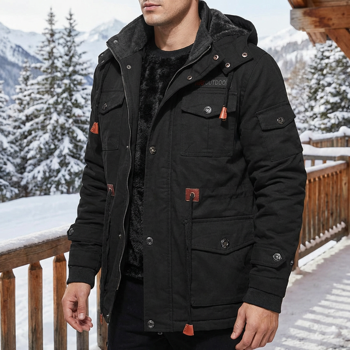 Fleece-Lined Utility Jacket for Men