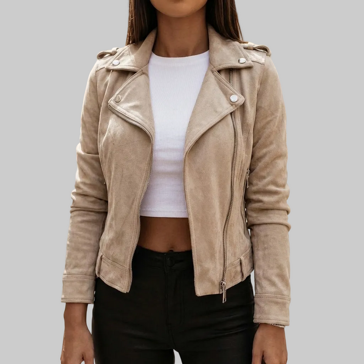 Short Trendy Leather Jacket for Women