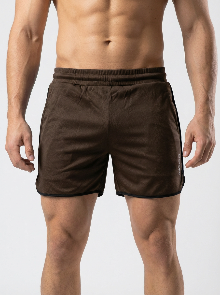 Slim-Fit Elastic Waistband Swim Short for Men