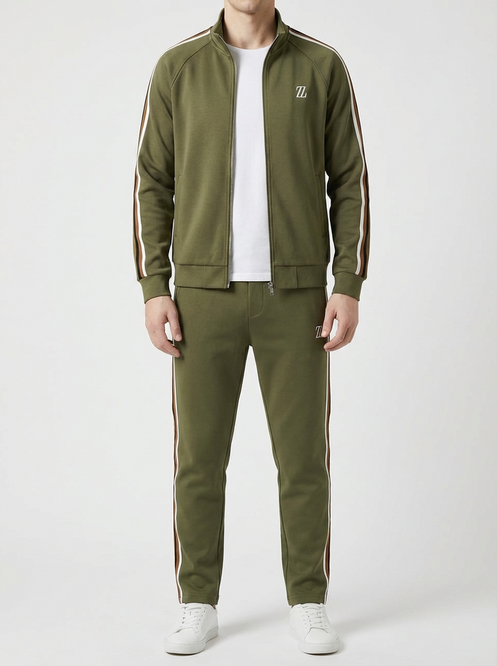 Full Zip Tracksuit Set With Joggers