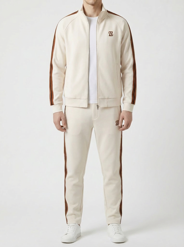 Full Zip Tracksuit Set With Joggers