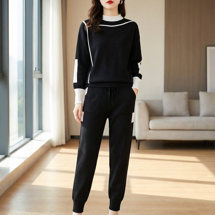 CozyKnits Warm Knitted 2-Piece Set for Women