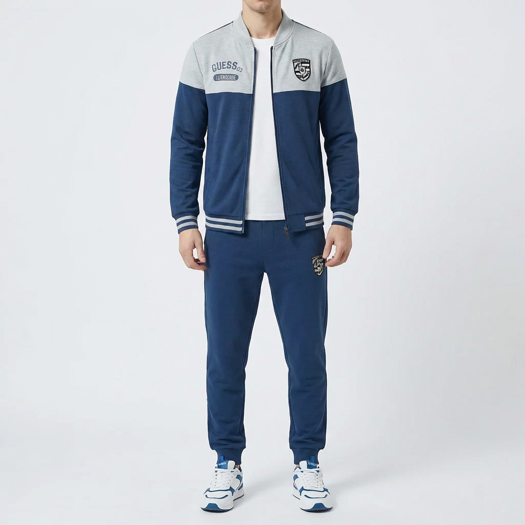 Baseball-Inspired Two-Piece Tracksuit for Men