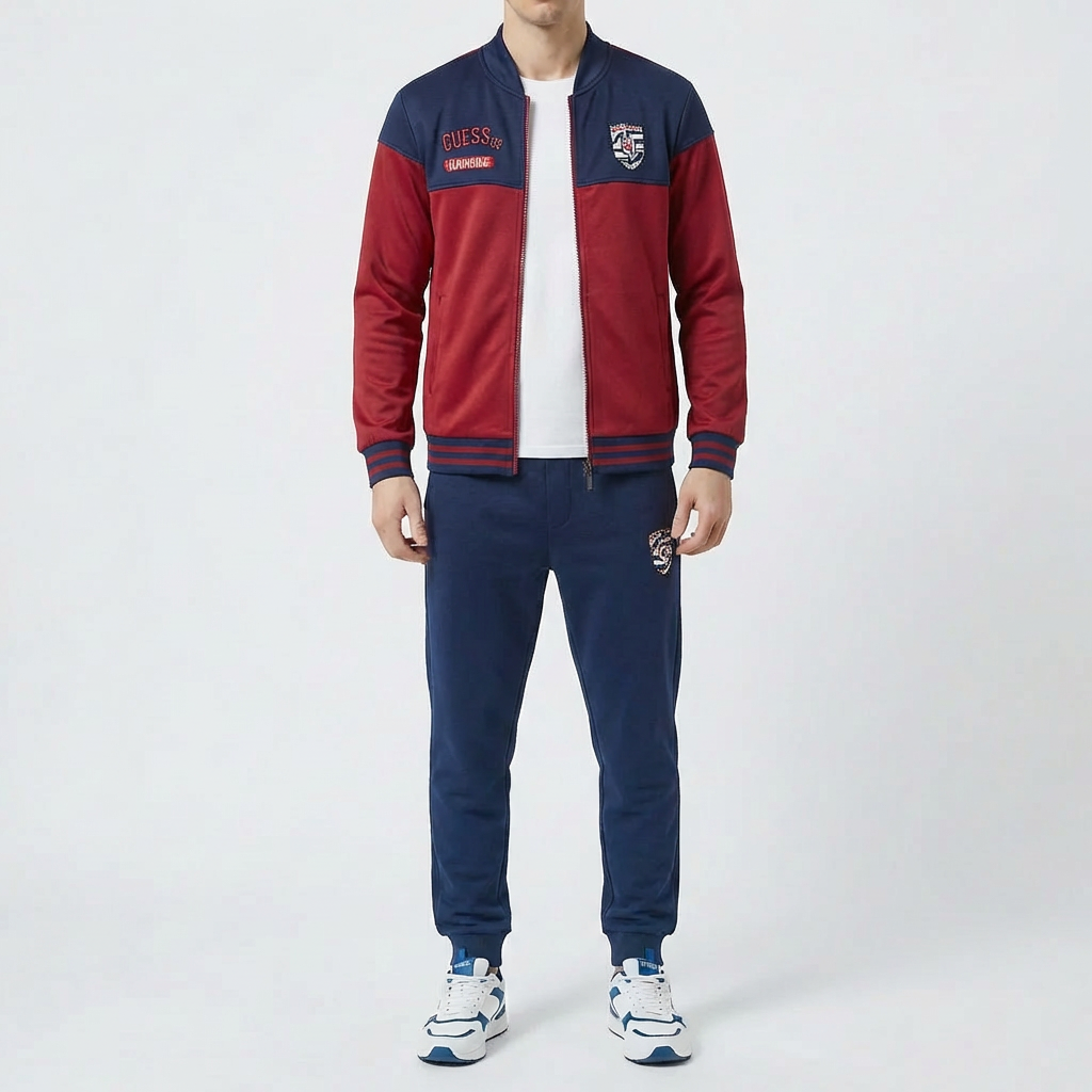 Baseball-Inspired Two-Piece Tracksuit for Men
