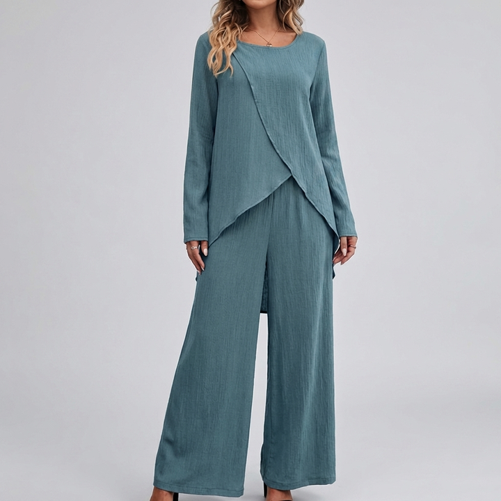 Elegant Two-Piece Pantsuit Set for Women