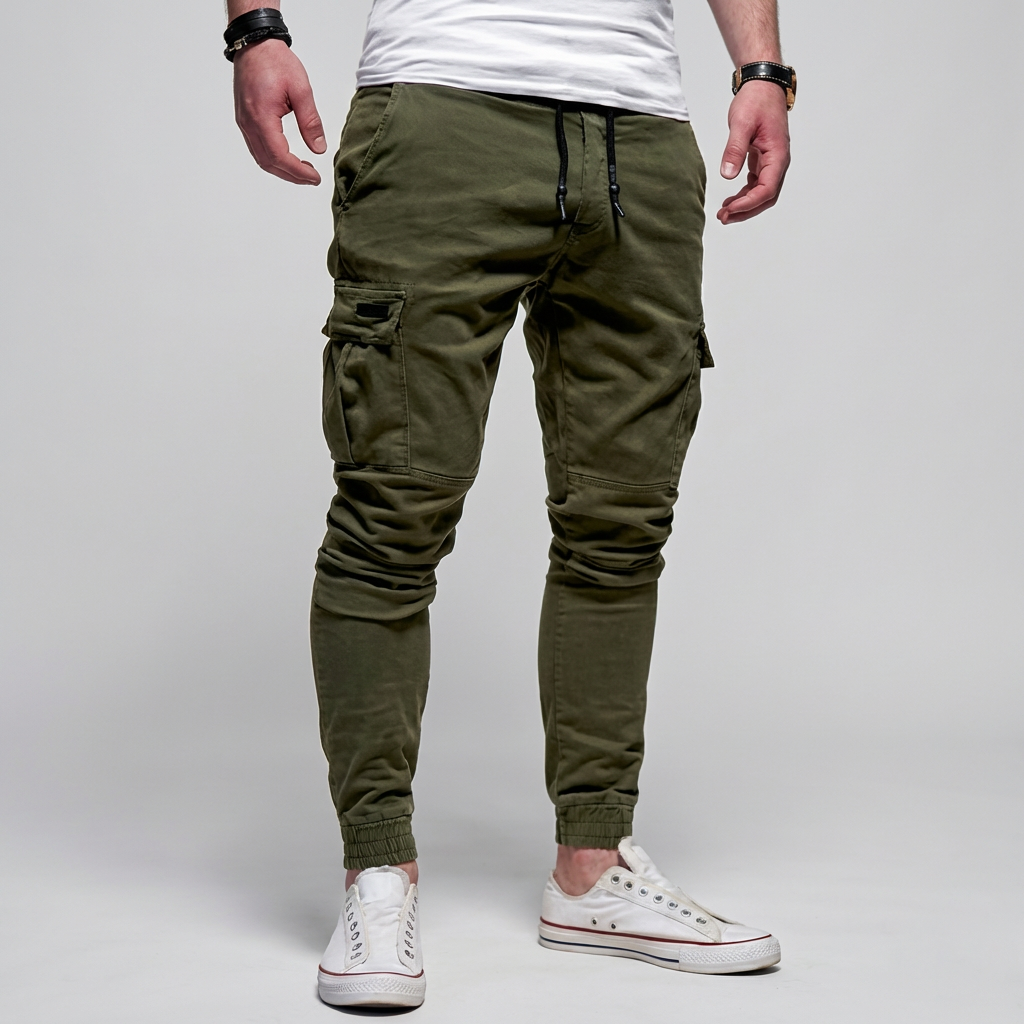 Cargo Pants with Flap Pockets for Men
