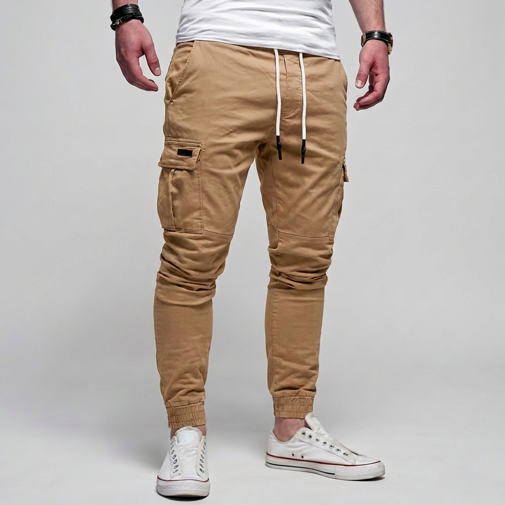 Cargo Pants with Flap Pockets for Men
