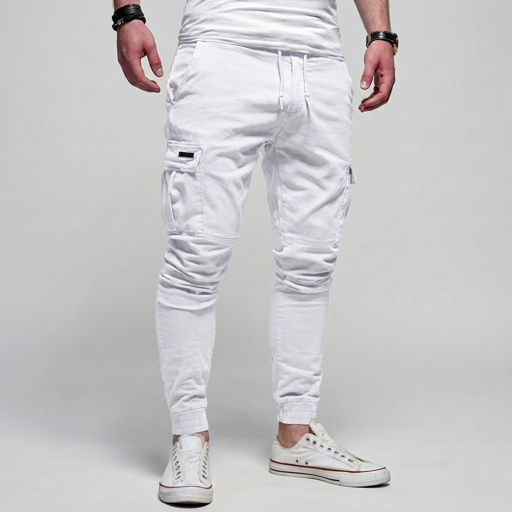Cargo Pants with Flap Pockets for Men
