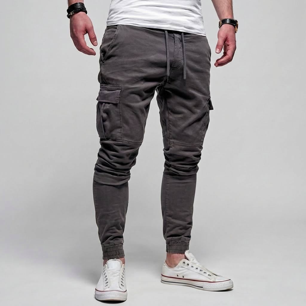 Cargo Pants with Flap Pockets for Men