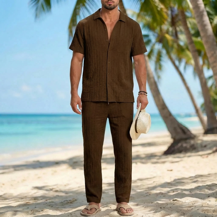 Coordinated 2-Piece Shirt And Pants Set