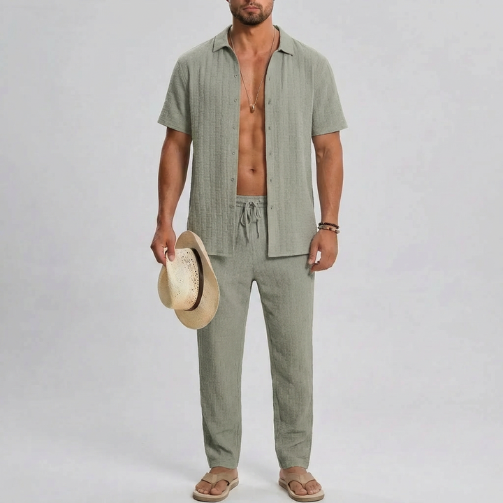 Coordinated 2-Piece Shirt And Pants Set