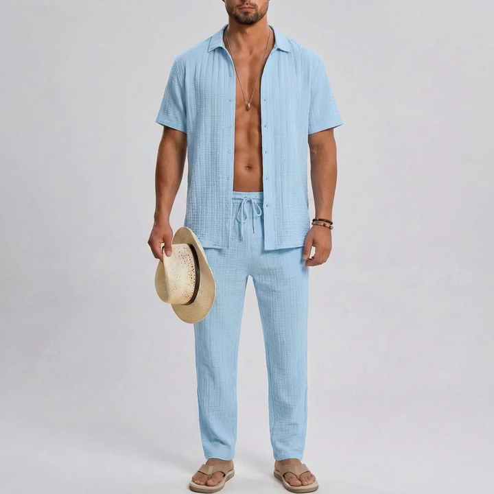 Coordinated 2-Piece Shirt And Pants Set