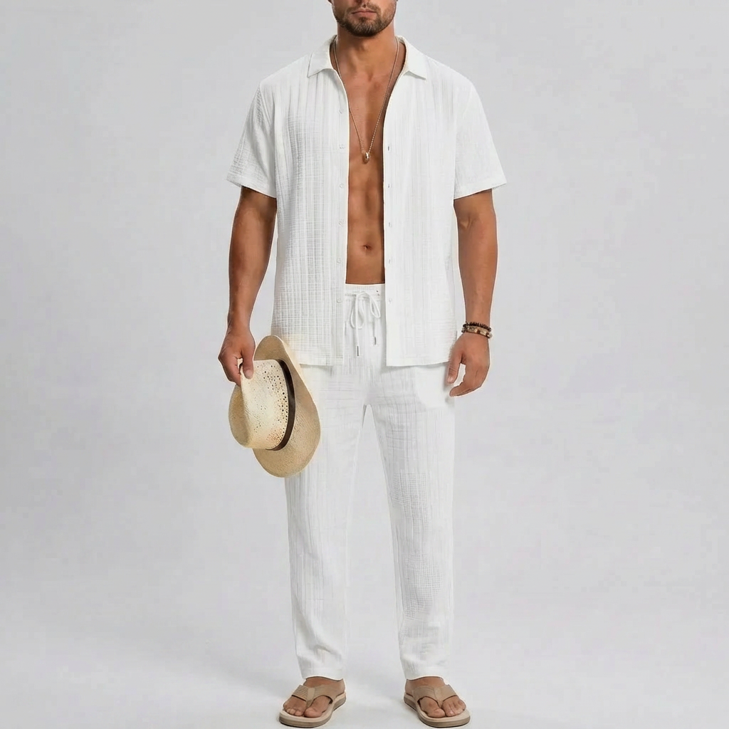 Coordinated 2-Piece Shirt And Pants Set