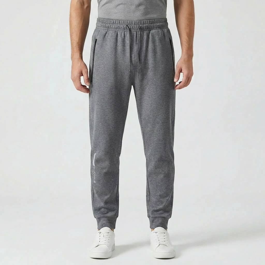 Cropped Loose-Fit Men's Jogger Pants