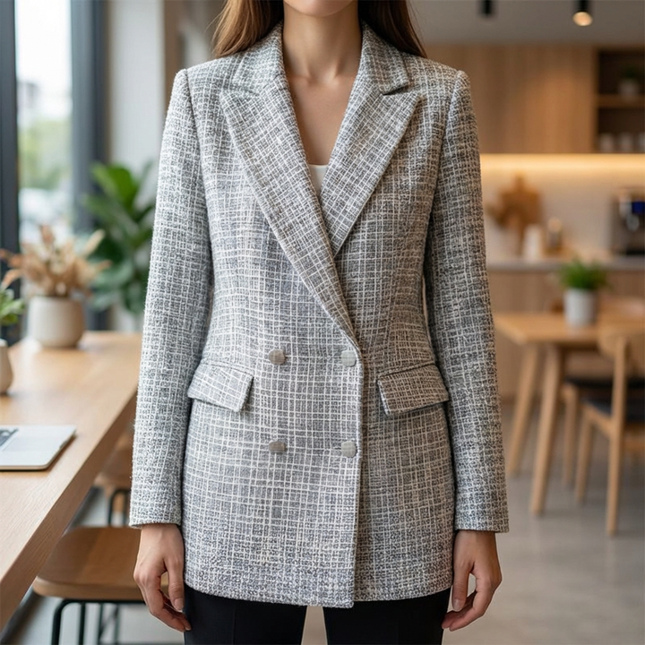 Elegant Tweed Blazer for Women