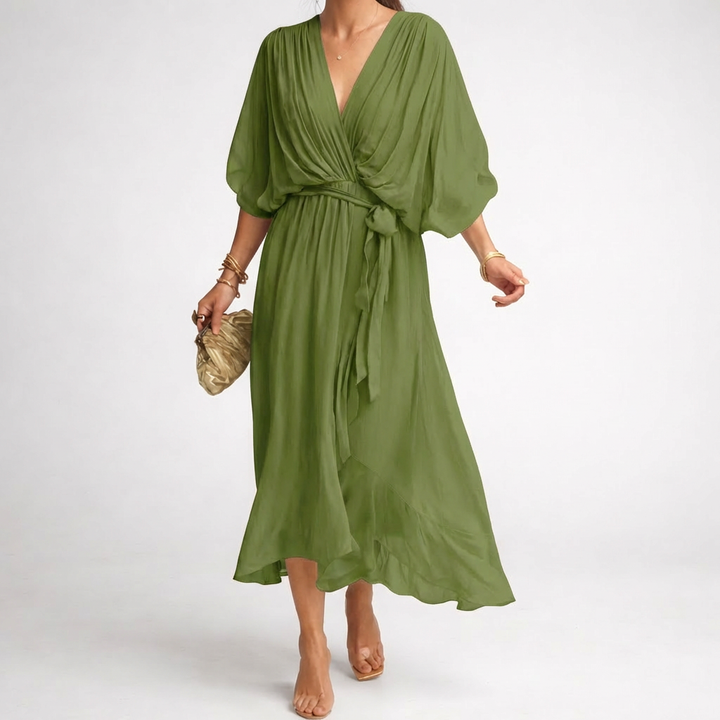 Elegant V-Neck Dress for Women