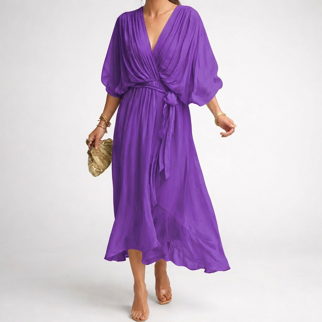 Elegant V-Neck Dress for Women