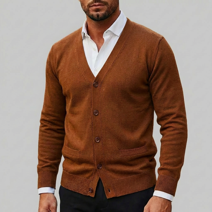 Knitted Cardigan Sweater for Men