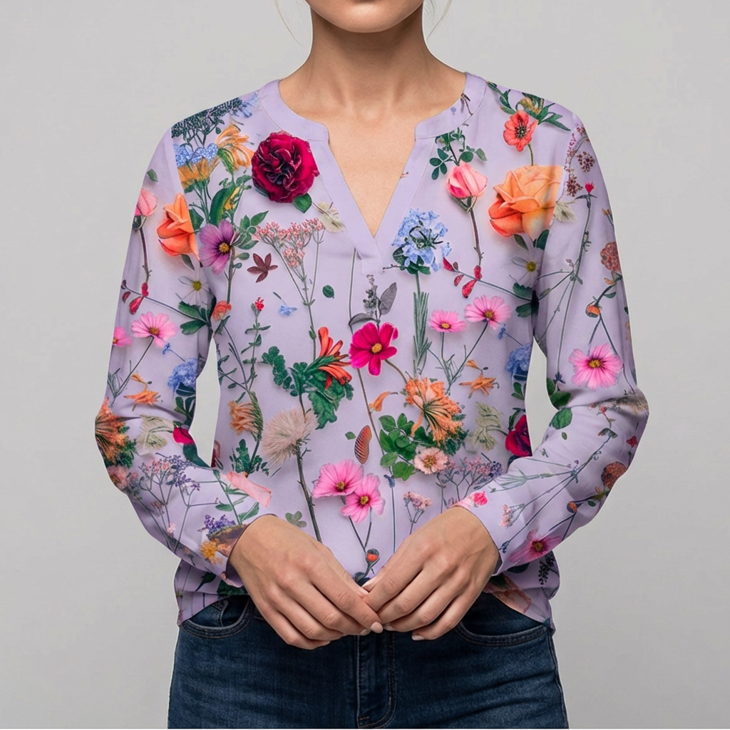 Casual Floral Blouse for Women