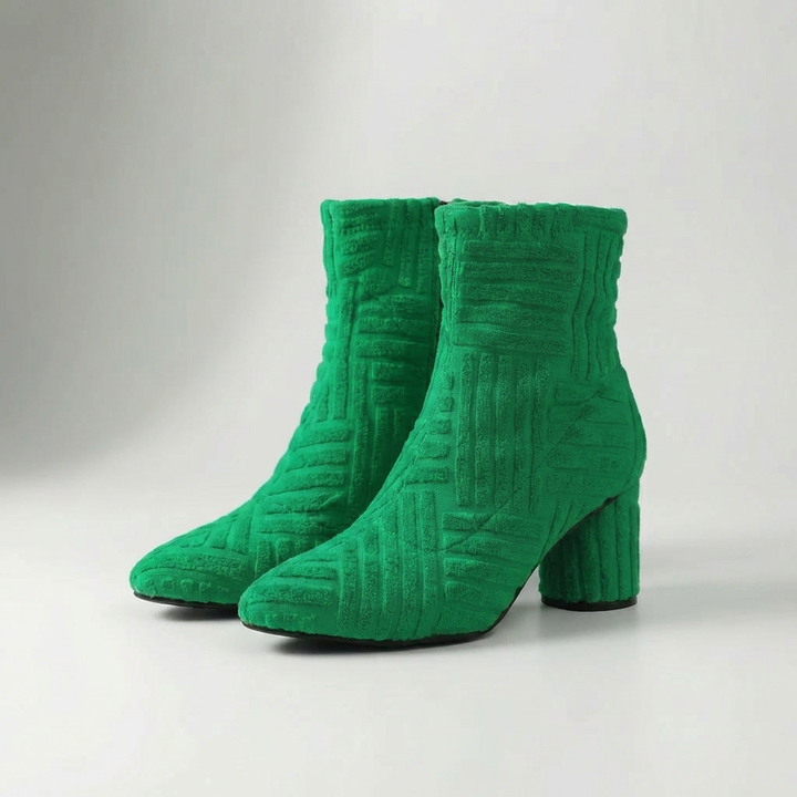 Pointed Toe Block Heel Ankle Boot