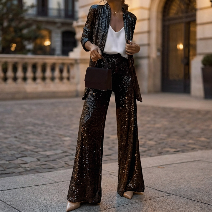 Two-Piece Sequin Set for Women