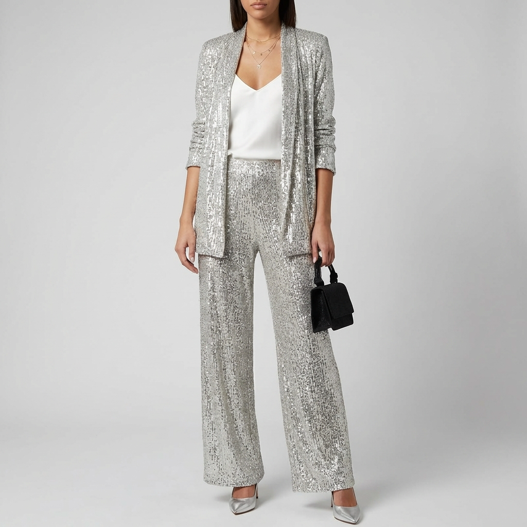 Two-Piece Sequin Set for Women
