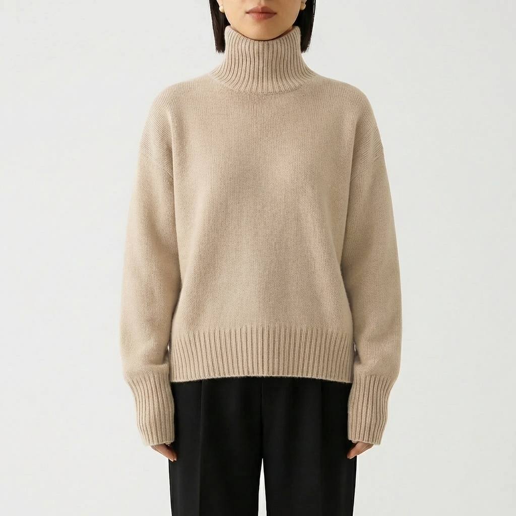 Relaxed Fit Turtleneck Sweater