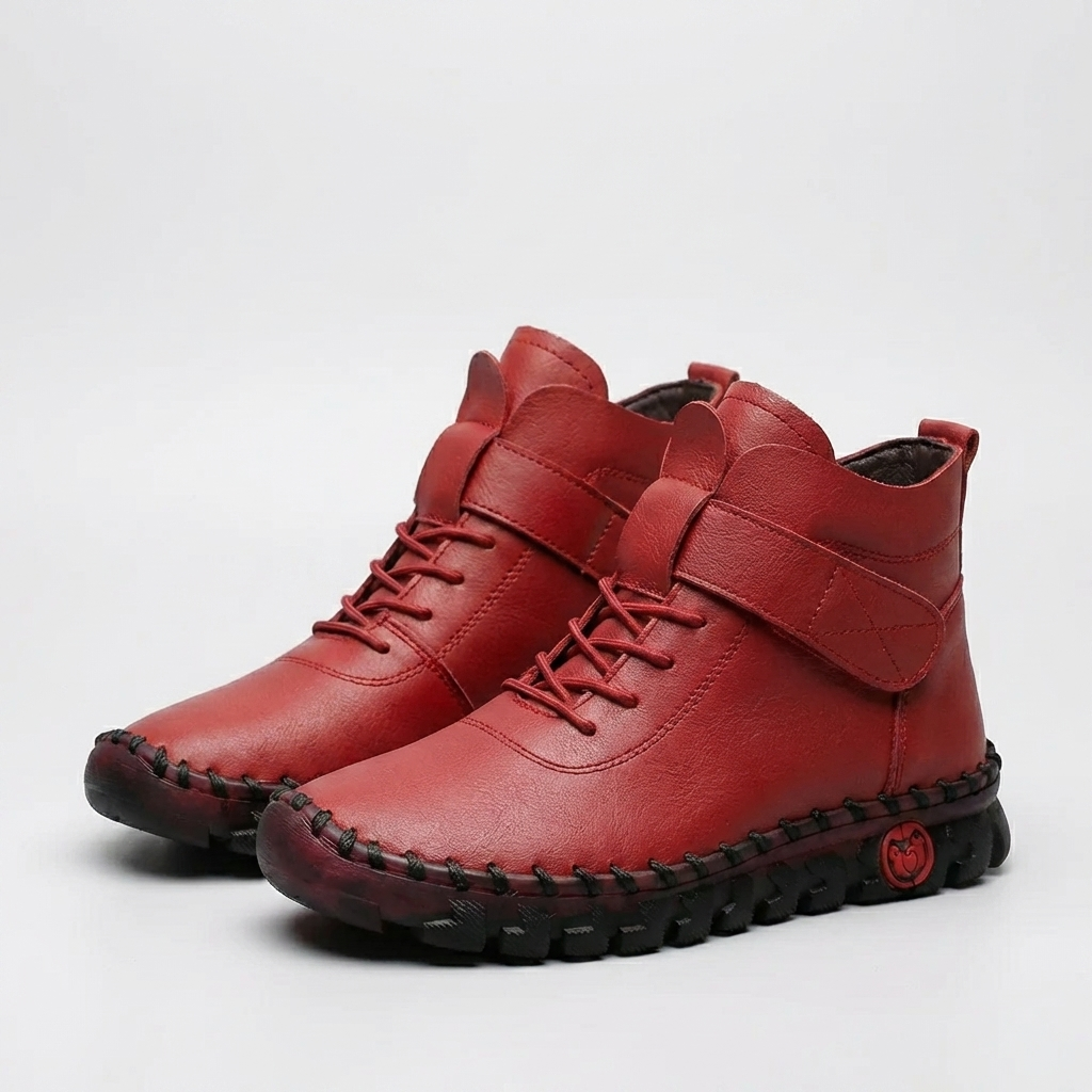 Lace-Up Ankle Boot With Grip Sole